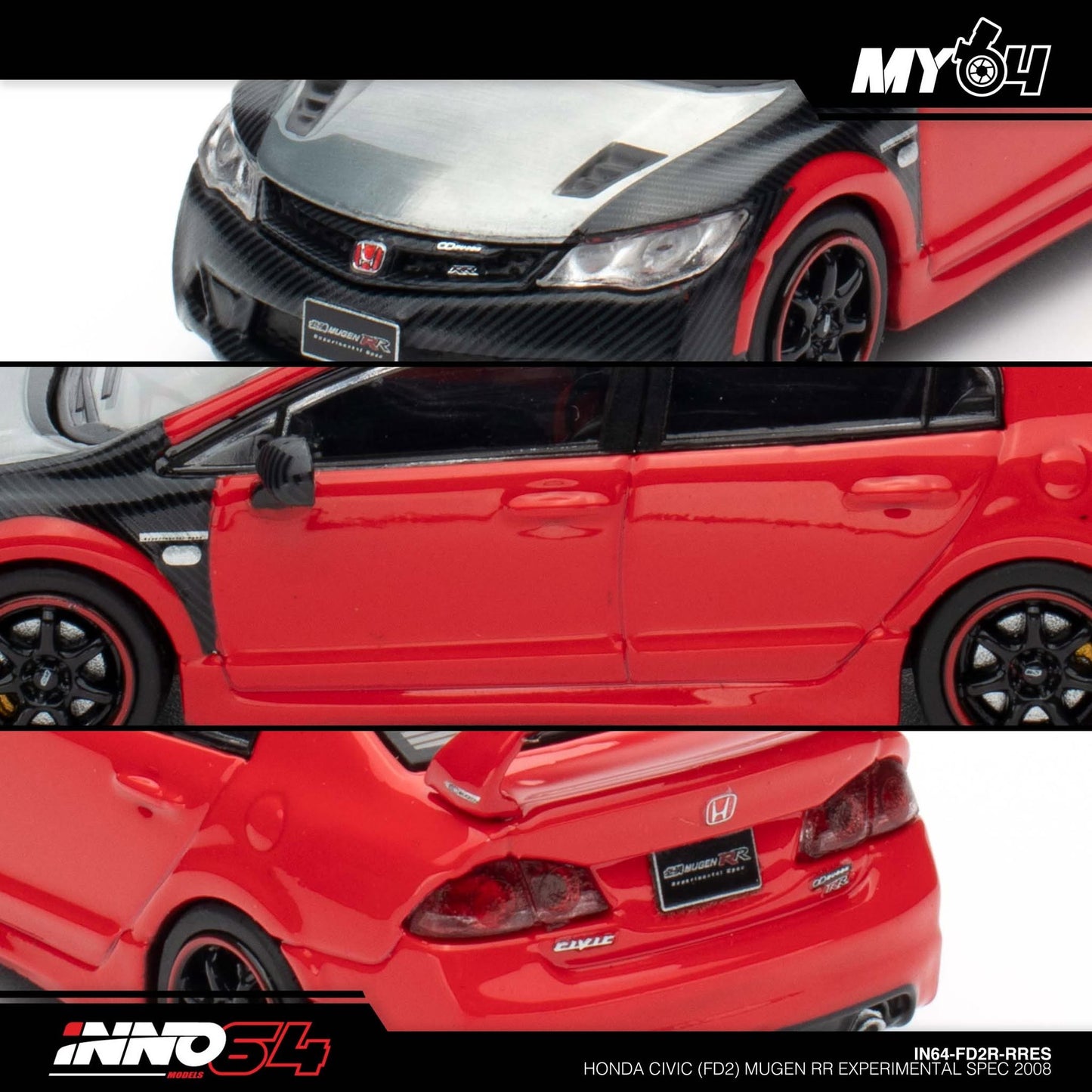[INNO64] 1:64 Honda Civic FD2 Mugen RR Experimental Spec 2008