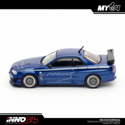 [INNO64] 1:64 Nissan Skyline GT-R R34 V-Spec Tunned by "Mine's" - Blue
