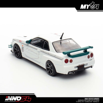 [INNO64] 1:64 Nissan Skyline GT-R R34 V-Spec Tunned by "Mine's" - White