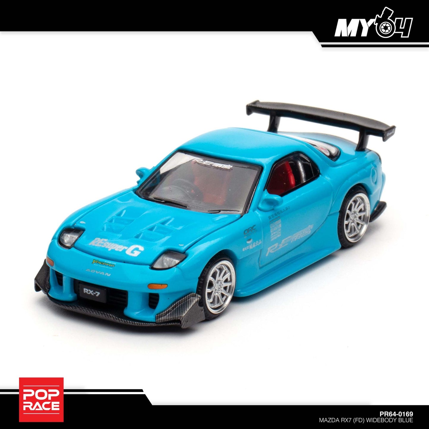[Pop Race] Mazda RX7 RE-Amemiya Widebody - Blue TASKL Special