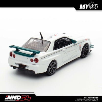 [INNO64] 1:64 Nissan Skyline GT-R R34 V-Spec Tunned by "Mine's" - White