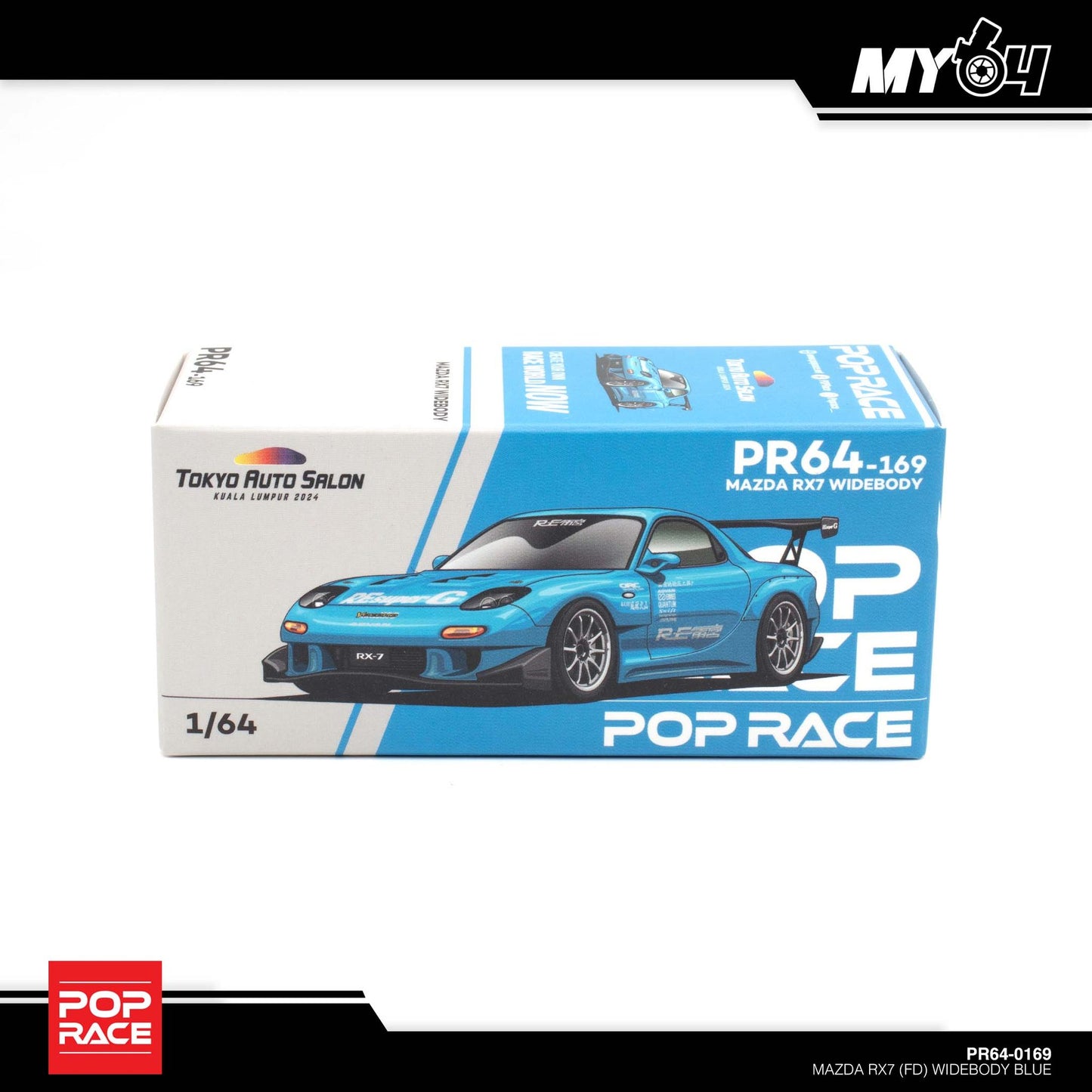 [Pop Race] Mazda RX7 RE-Amemiya Widebody - Blue TASKL Special