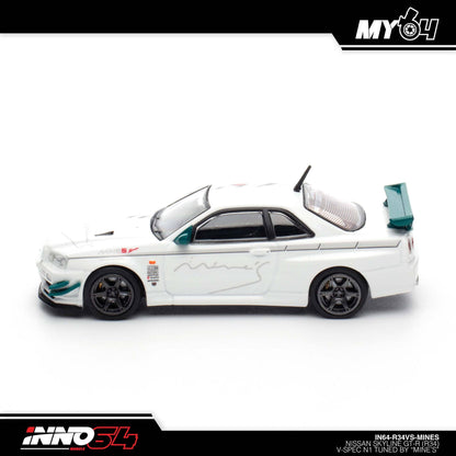 [INNO64] 1:64 Nissan Skyline GT-R R34 V-Spec Tunned by "Mine's" - White