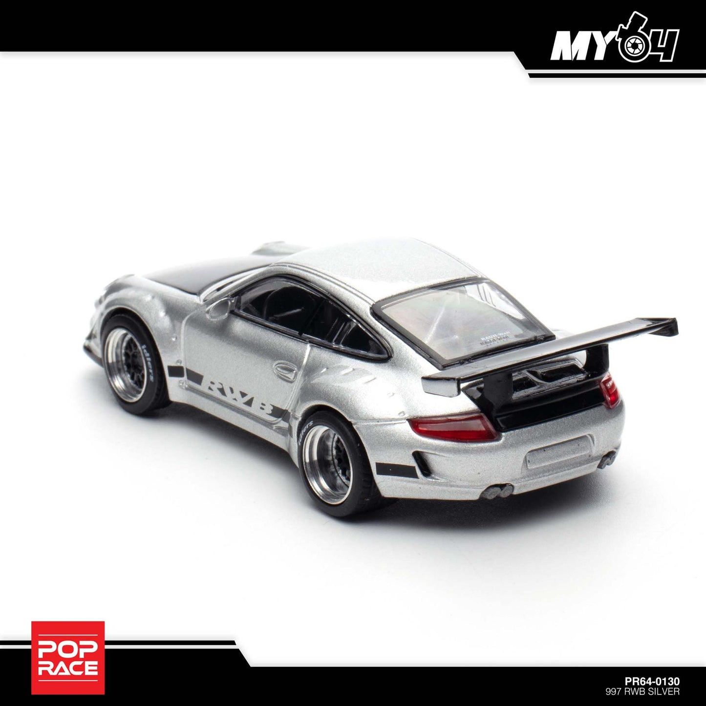 [Pop Race] 1:64 RWB 997 - Silver