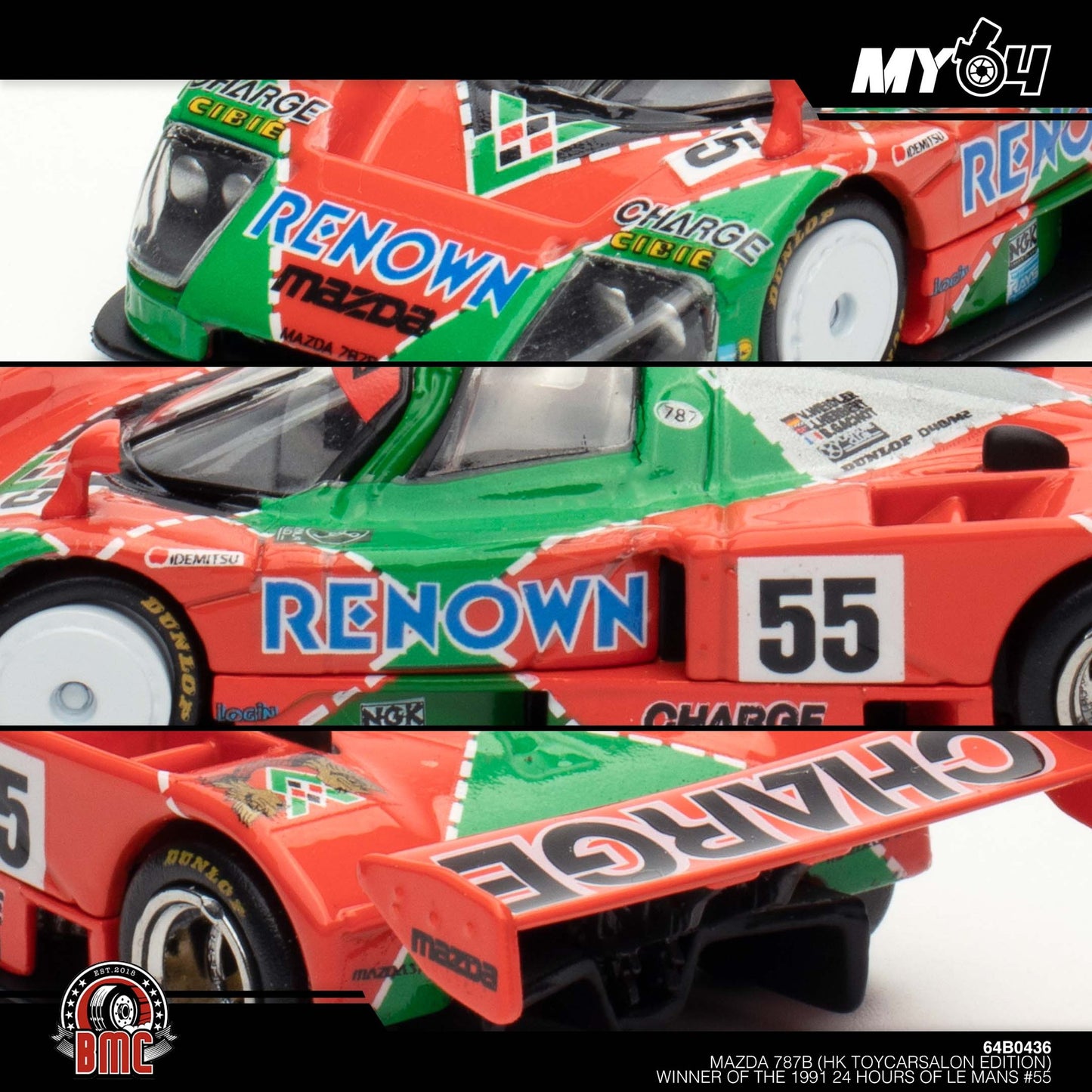 [BMC] 1:64 Mazda 787B Winner of the 1991 24 Hours Le Mans #55