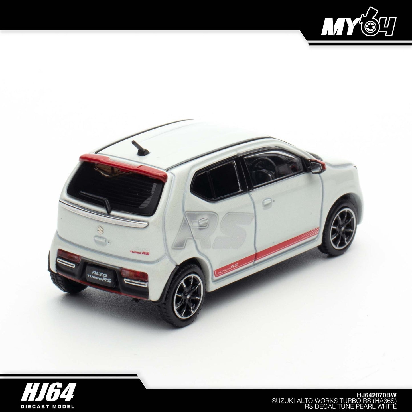 [Hobby Japan] Suzuki Alto Turbo RS (HA36S) RS Decal Tune - Pearl White