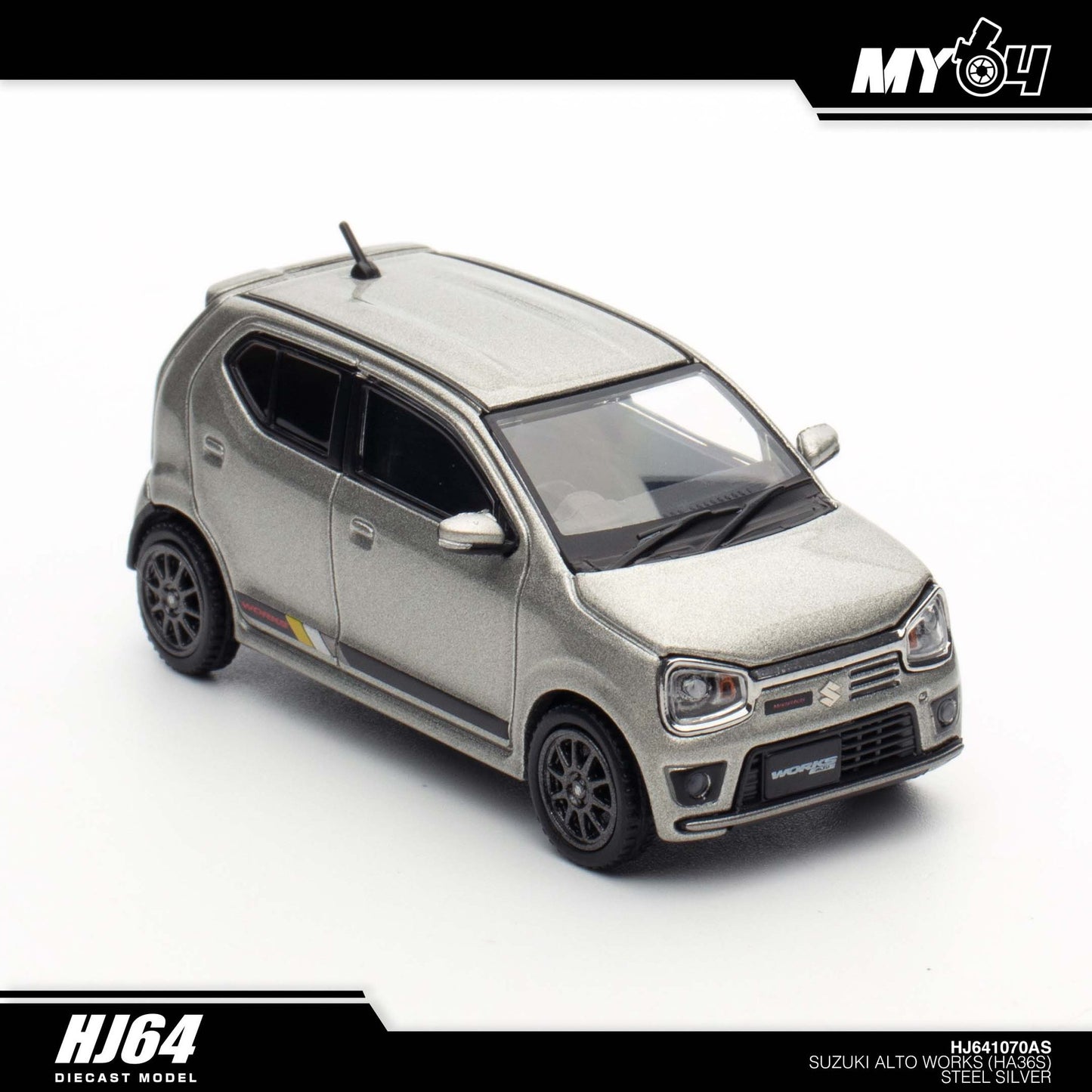 [Hobby Japan] Suzuki Alto Works Ha36S - Steel Silver Metallic