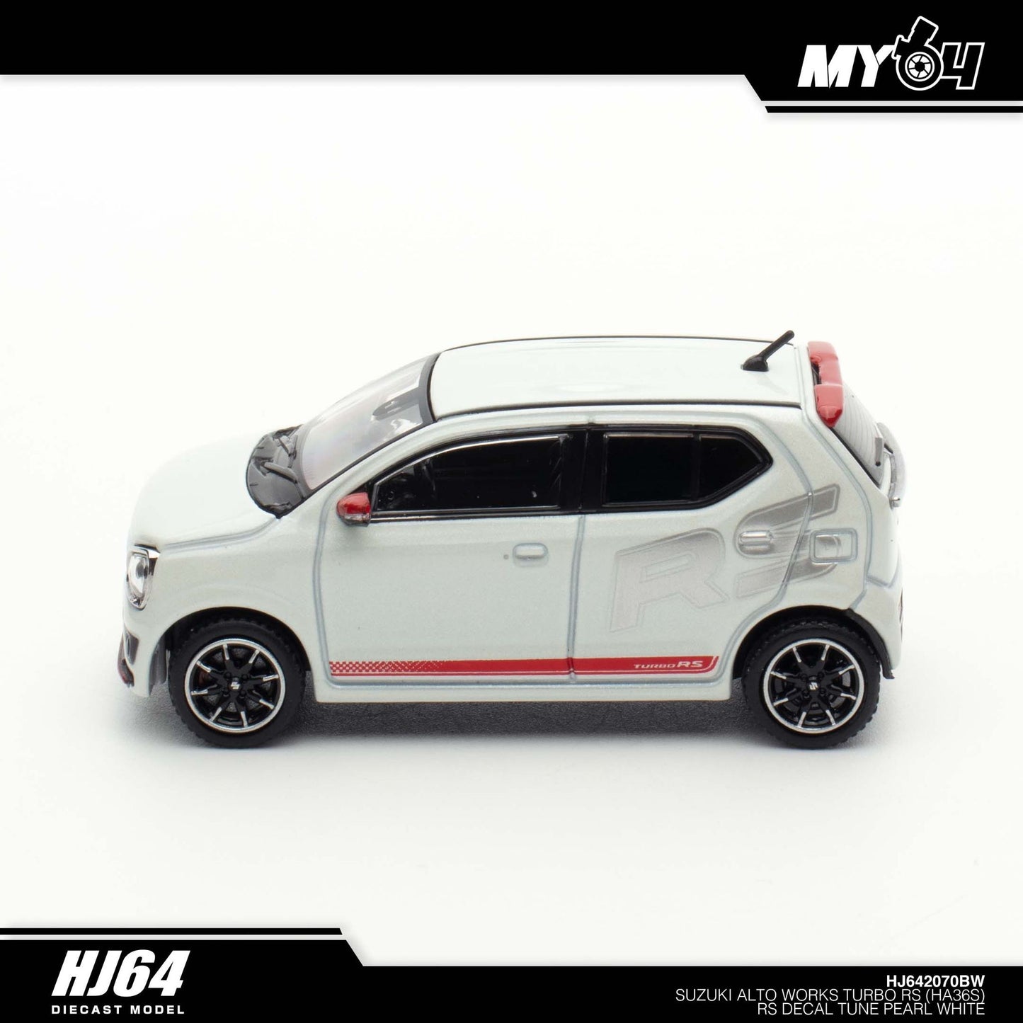 [Hobby Japan] Suzuki Alto Turbo RS (HA36S) RS Decal Tune - Pearl White