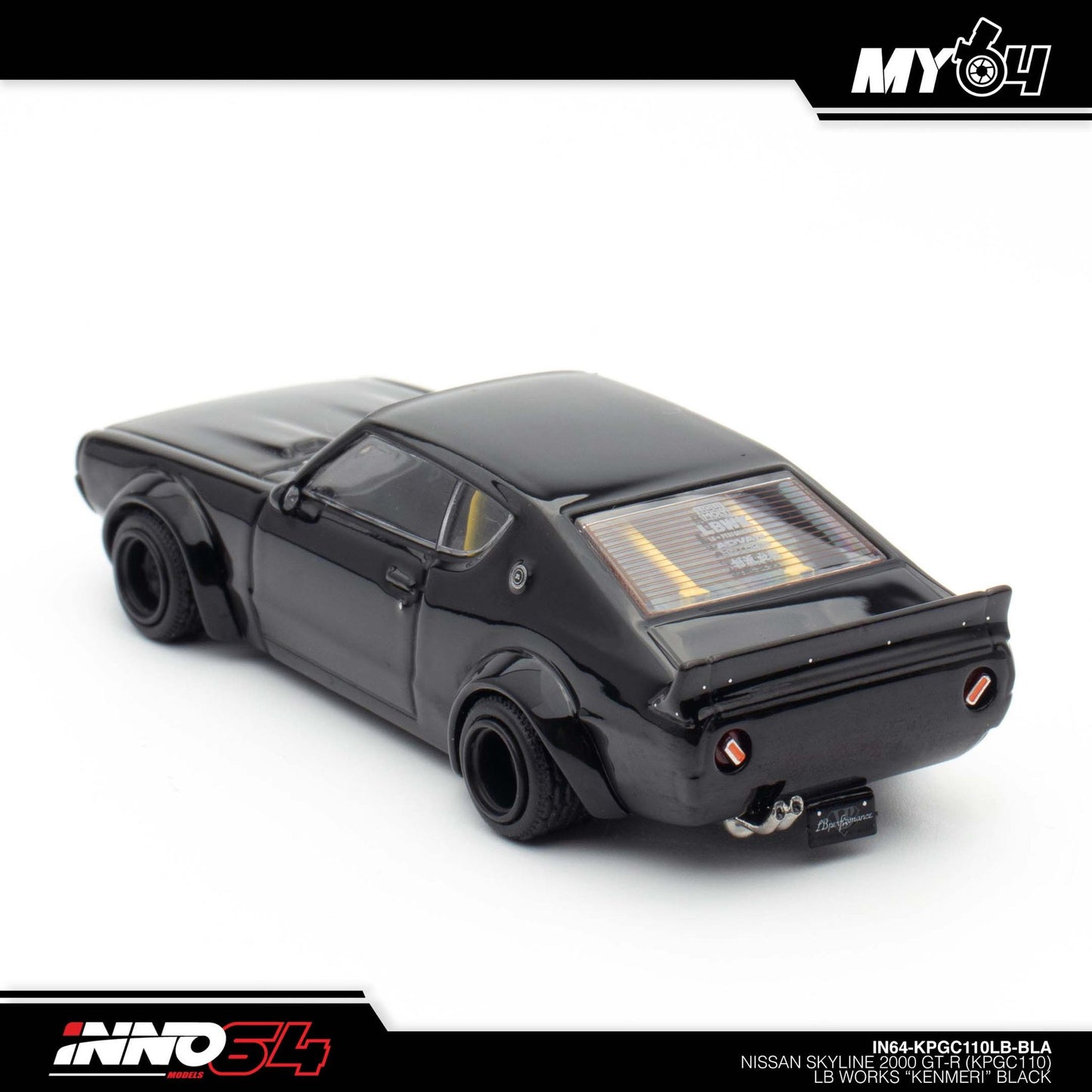 [INNO64] 1:64 Nissan Skyline 2000 GT-R (KPGC110) "Kenmeri" - Black