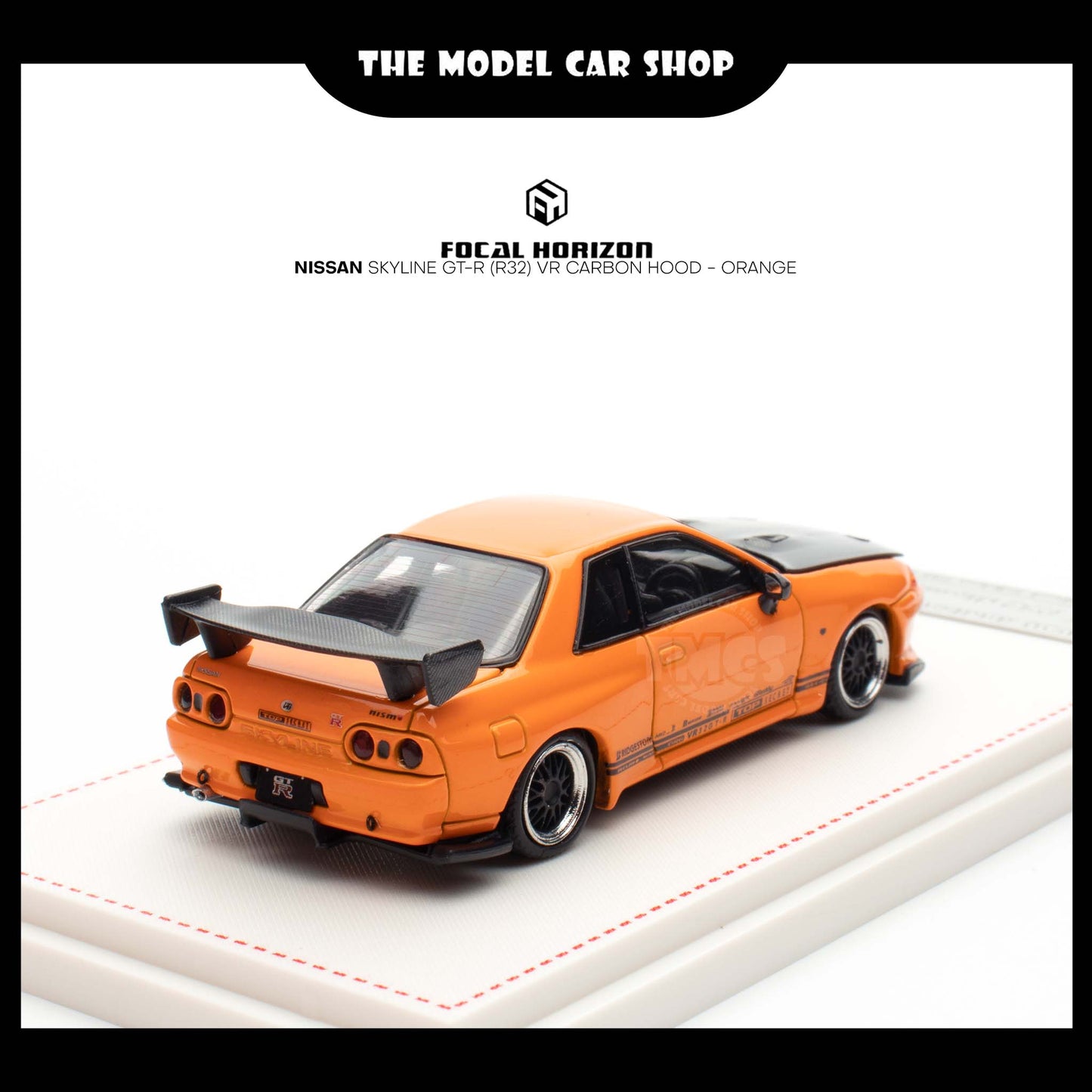 [Focal Horizon] Nissan Skyline GT-R (R32) VR Carbon Hood - Orange