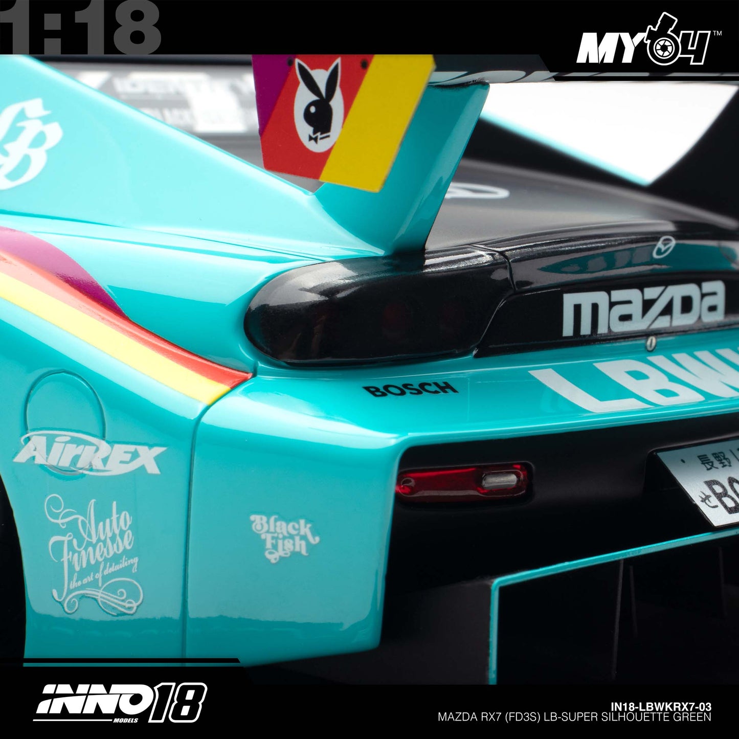 [INNO18] 1:18 Mazda RX7 (FD3S) LB-Super Silhouette - Green