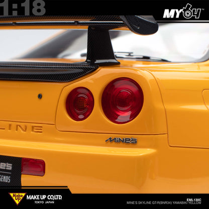 [Make Up] 1:18 Edilion BUILT BY LEGENDS Mine's Skyline GT-R(BNR34) - YAMABIKI Yellow (Pearl Yellow)