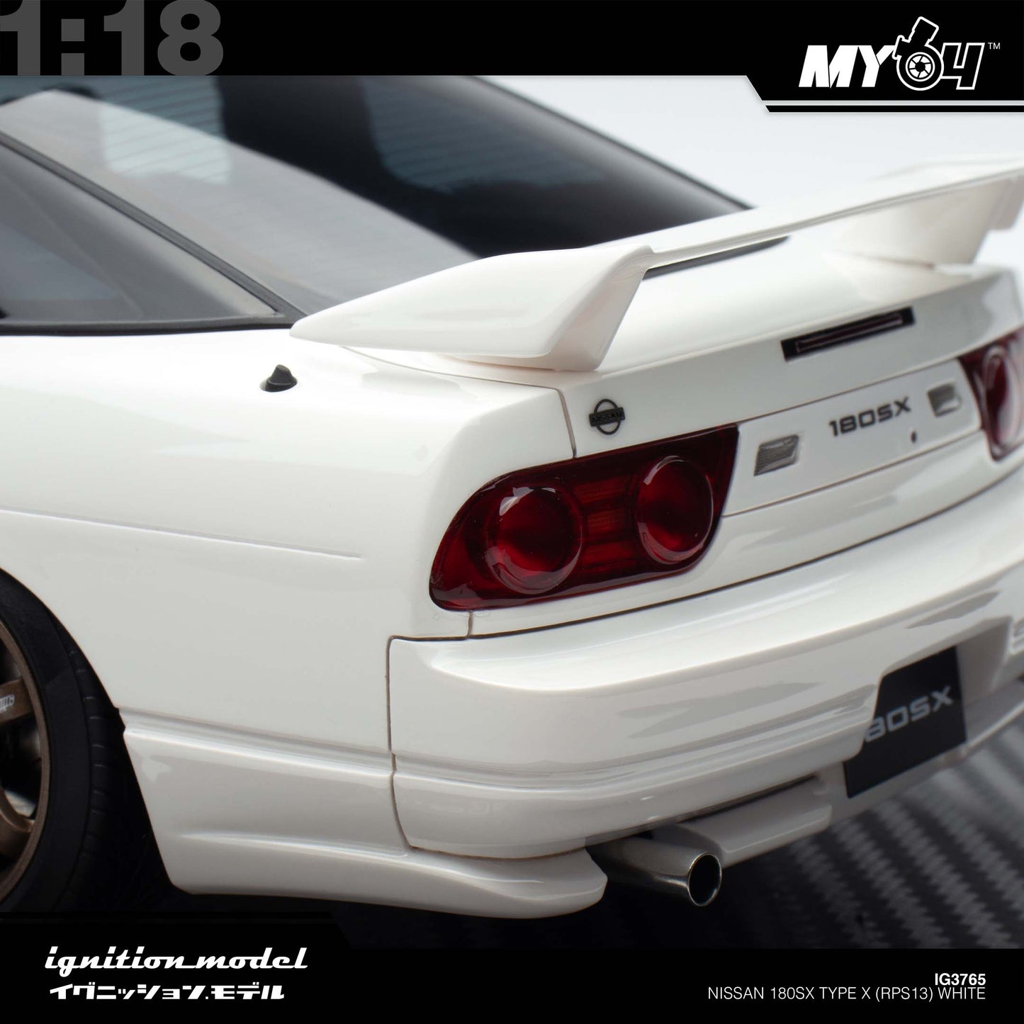 [Ignition Model] 1:18 Nissan 180SX Type X (RPS13) - White