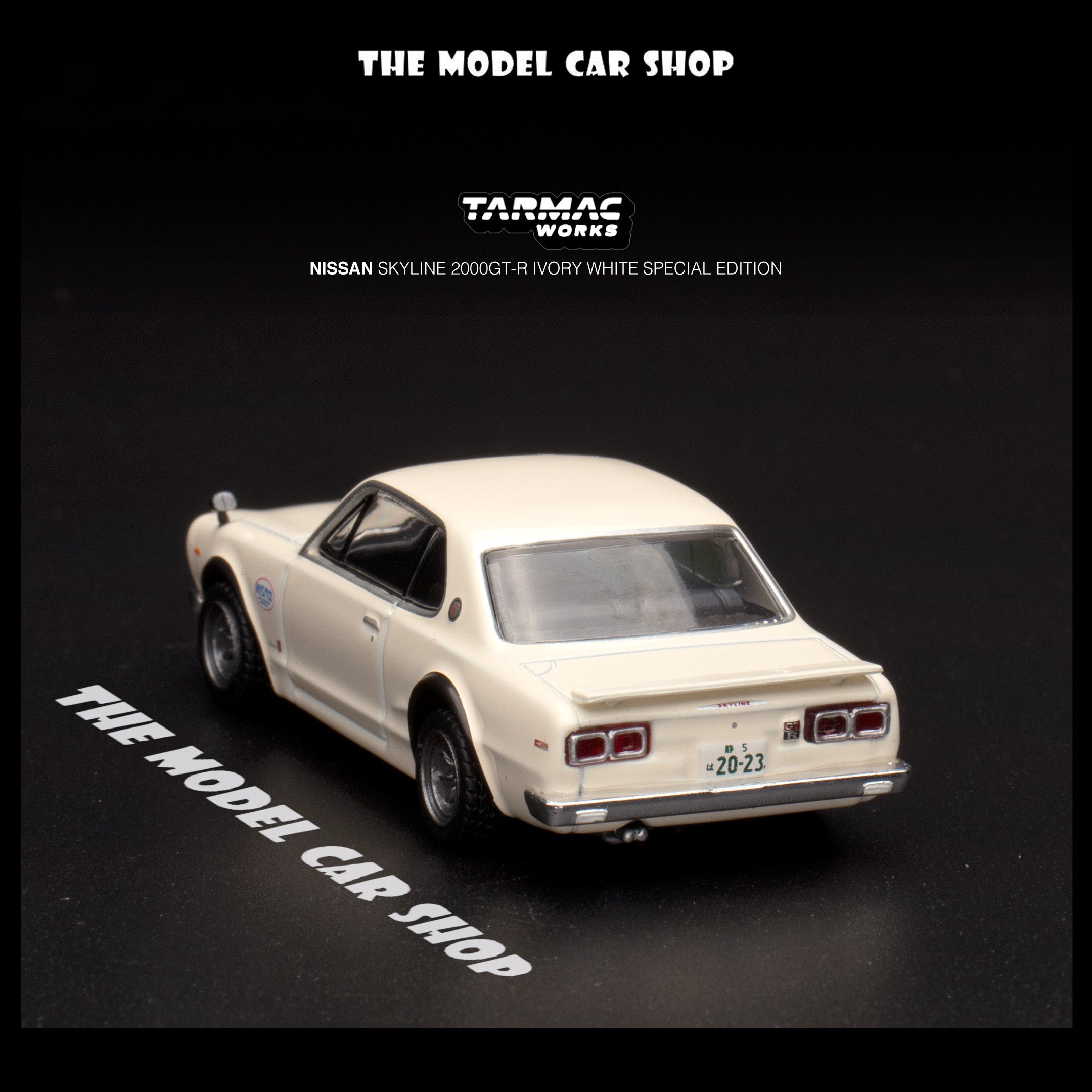 訳あり　SKYLINE 2000GT-R Wide Wheel (白) Tarmac Works] Nissan Skyline 2000 GT-R (KPGC10) Ivory White