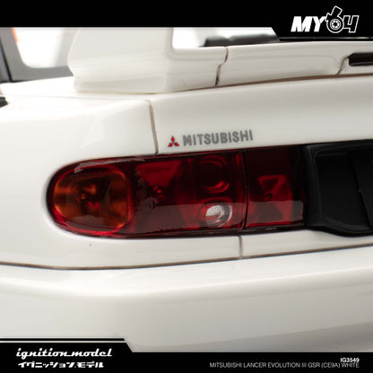 [Ignition Model] Mitsubishi Lancer Evolution III GSR (CE9A) - White