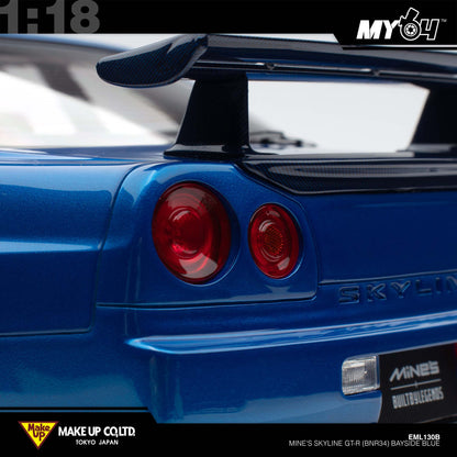 [Make Up] 1:18 Edilion BUILT BY LEGENDS Mine's Skyline GT-R(BNR34) - Bayside Blue