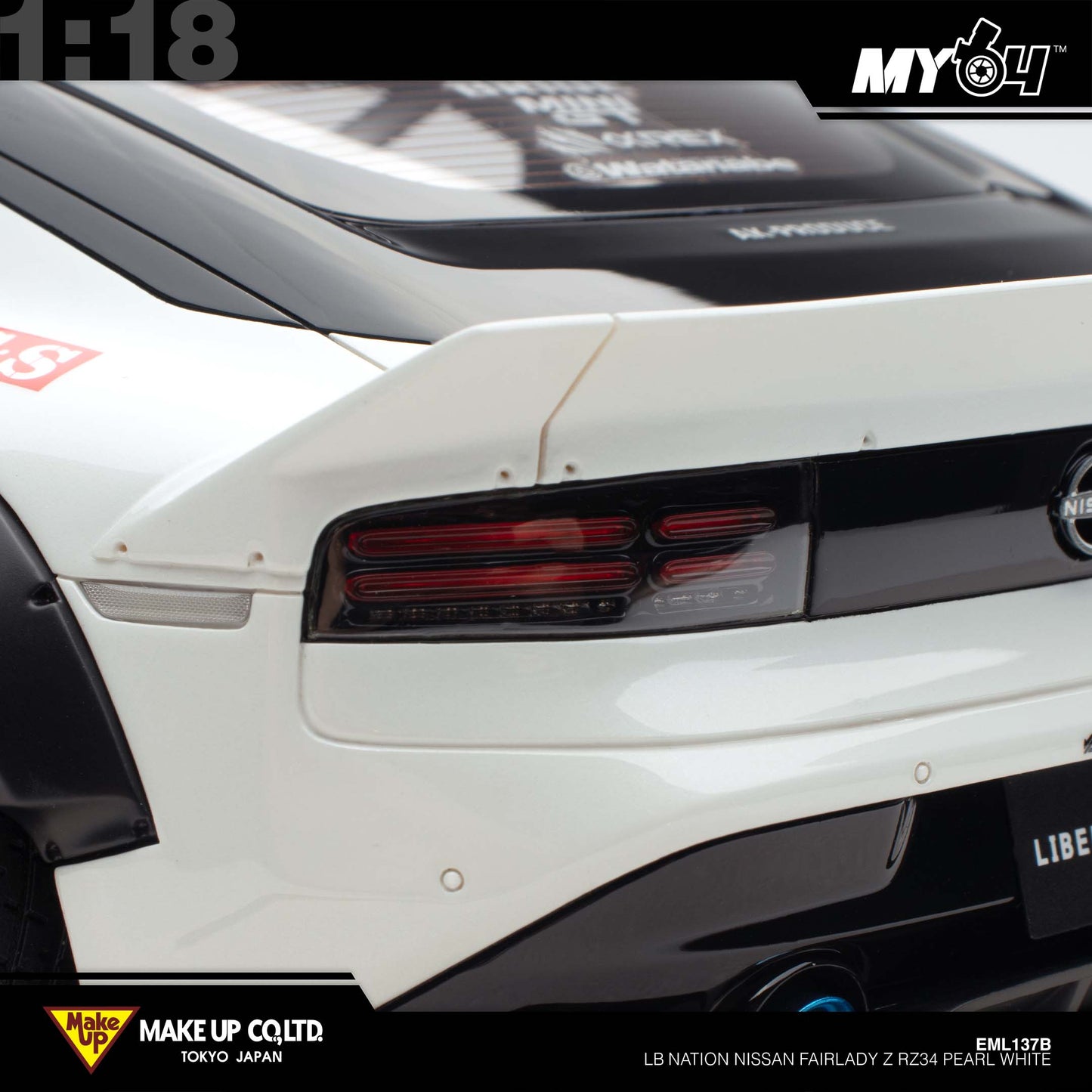 [Make Up] 1:18 Edilion LB★Nation Nissan Fairlady Z RZ34 - Pearl White