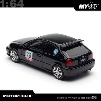[Motorhelix] 1:64 Honda Civic Type R (EK9) NO GOOD Racing - Black