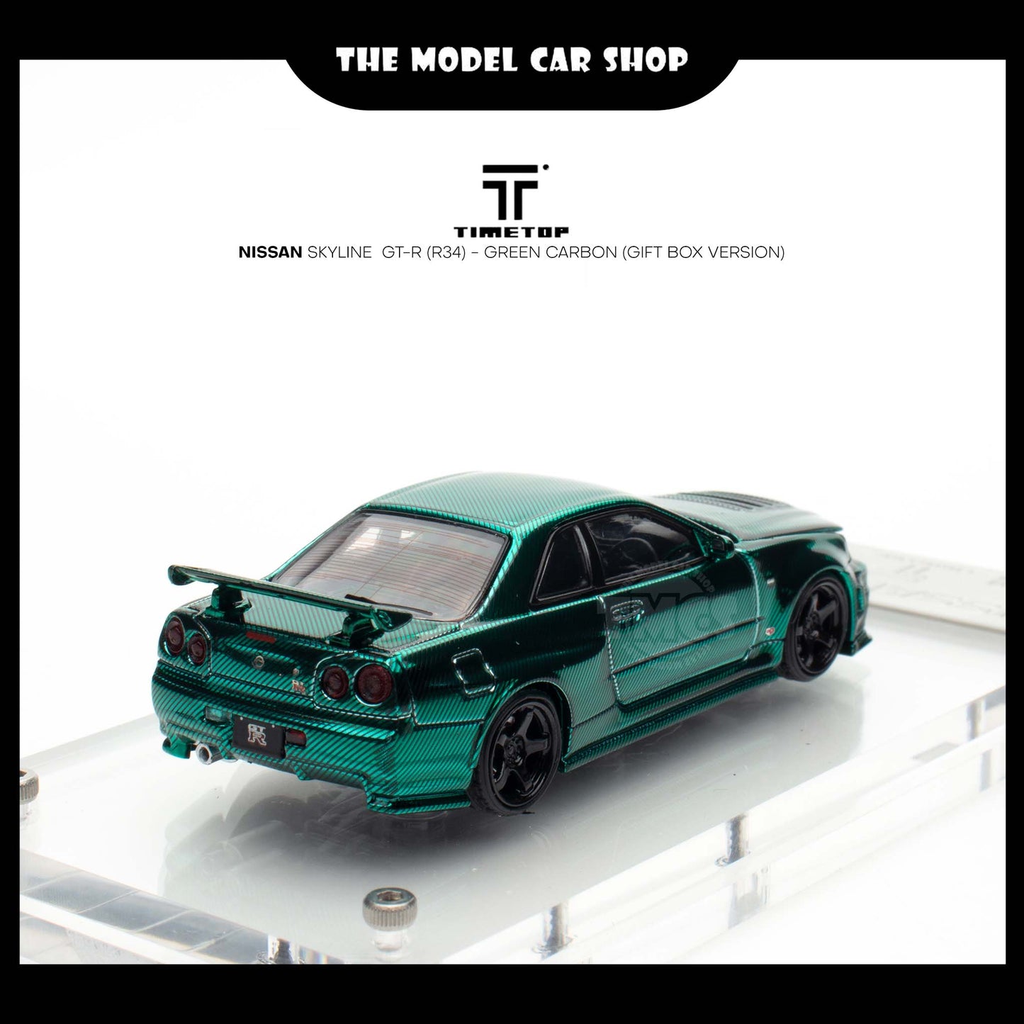 [Time Top] Nissan Skyline  GT-R (R34)- Green Carbon (Gift Box Version)