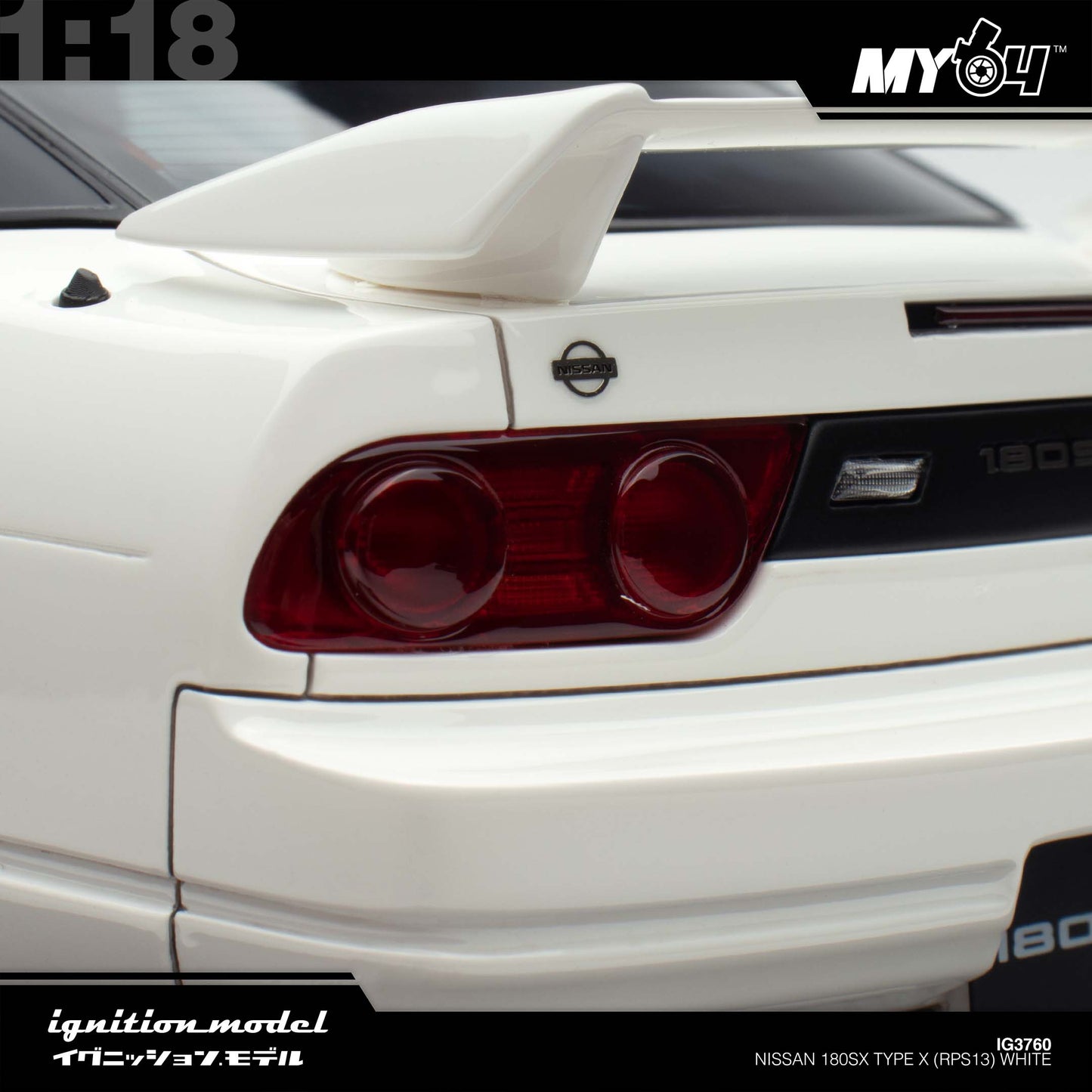 [Ignition Model] Nissan 180SX Type X (RPS13) - White