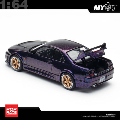 [Pop Race] 1:64 Nissan Skyline GT-R R33 Nismo - Midnight  Purple