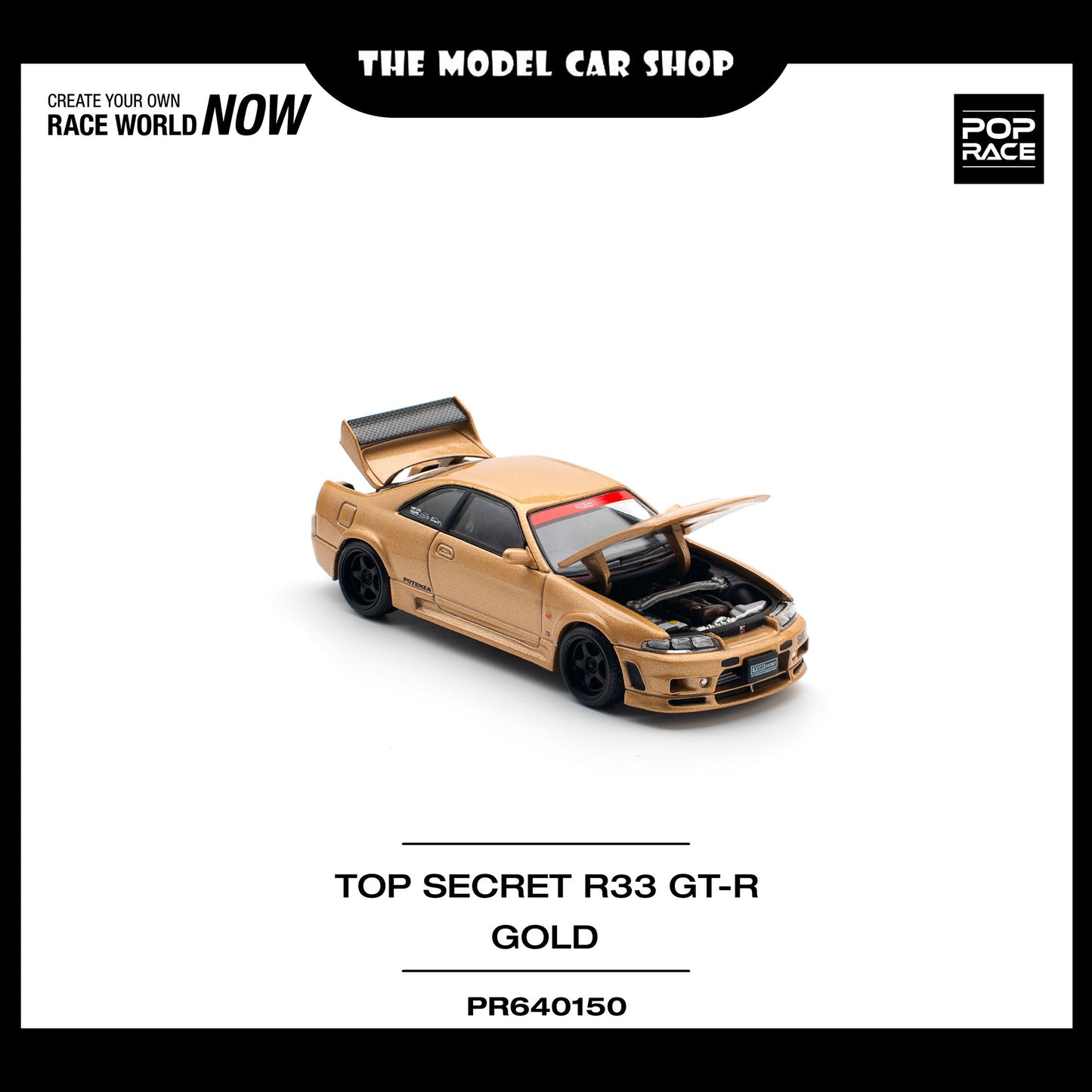 [Pop Race] Top Secret GT-R R33 - Gold