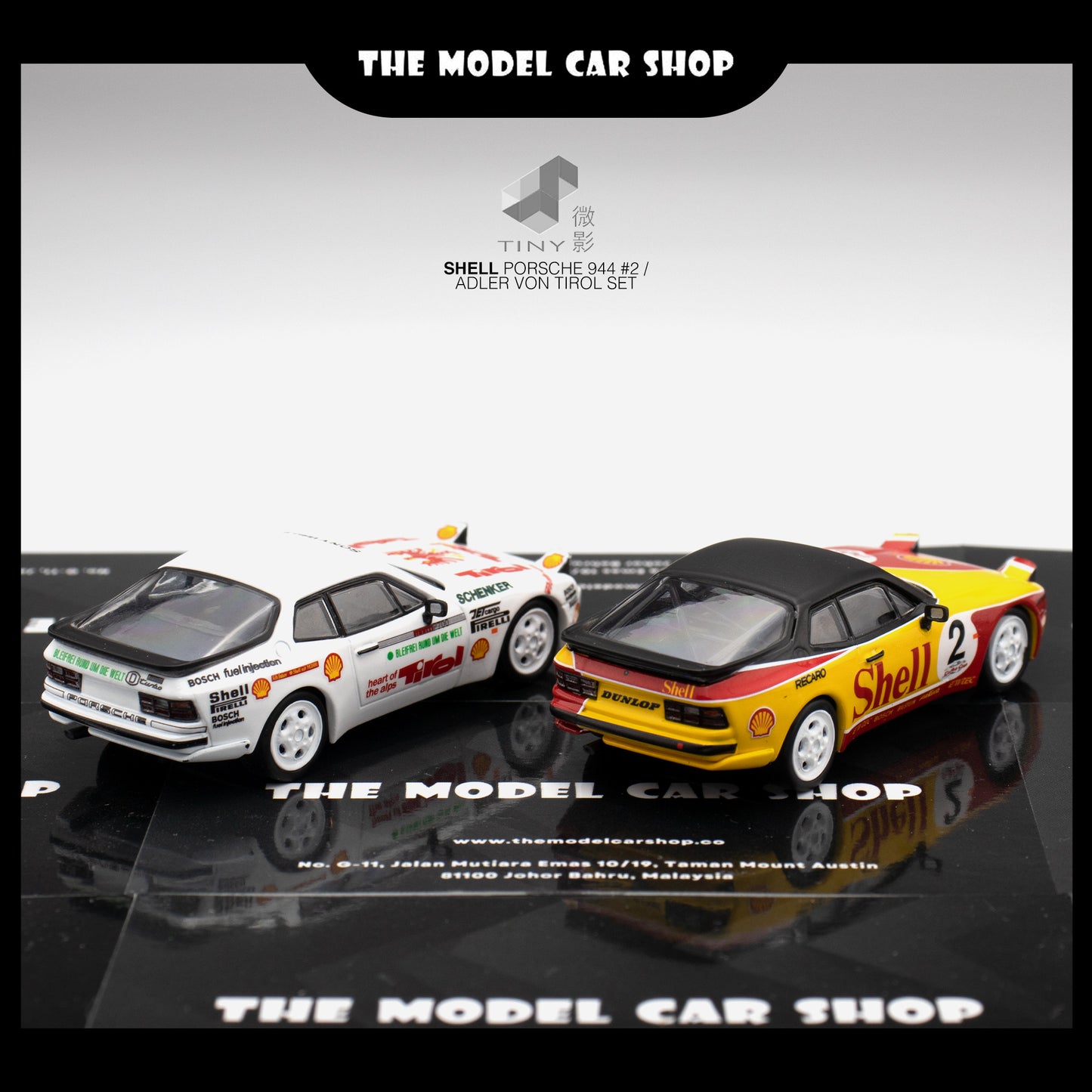 [Tiny x Sparky] Shell Porsche 944 Turbo Cup Shell Combo - Turbo Cup #2 & Adler Von Tirol (Upright Headlights)