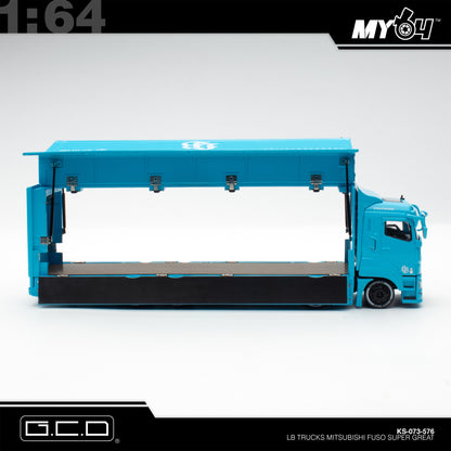 [GCD] 1:64 LB Trucks Mitsubishi Fuso Super Great - Baby Blue (CTE)