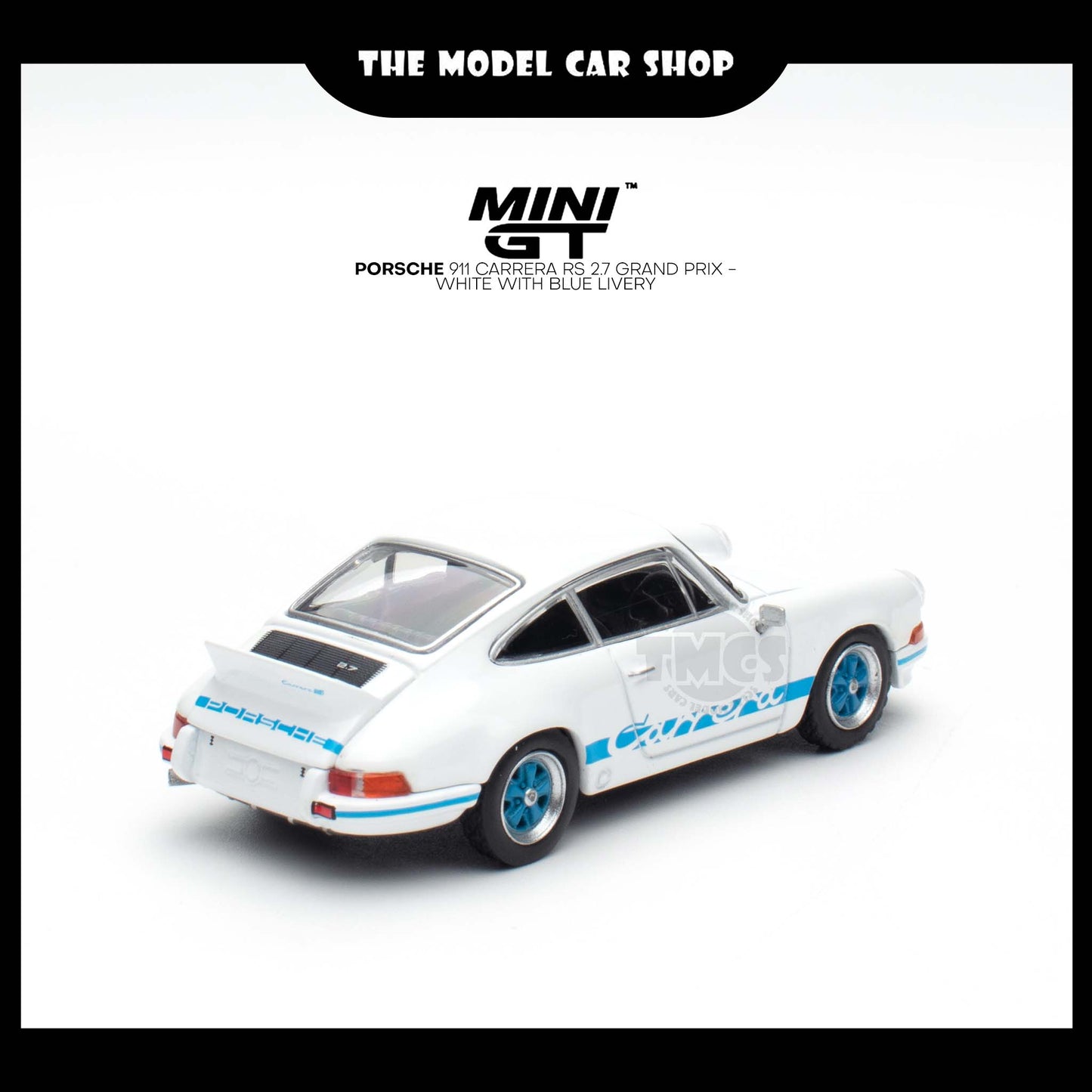 [MINI GT] Porsche 911 Carrera RS 2.7 Grand Prix - White with Blue Livery