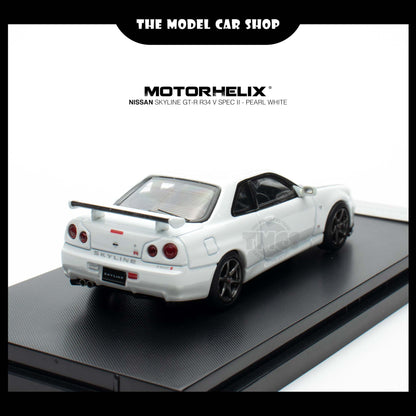 [Motorhelix] Nissan Skyline GT-R R34 V Spec ll - Pearl White