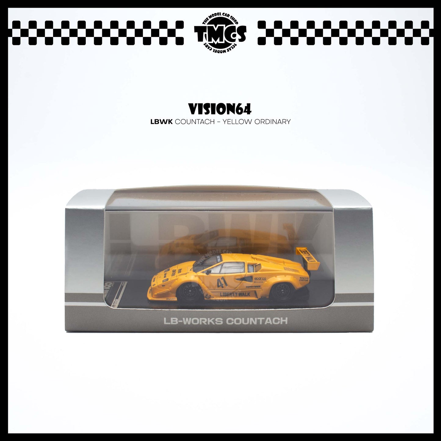 [Vision] 1:64 LBWK Countach - Yellow Ordinary