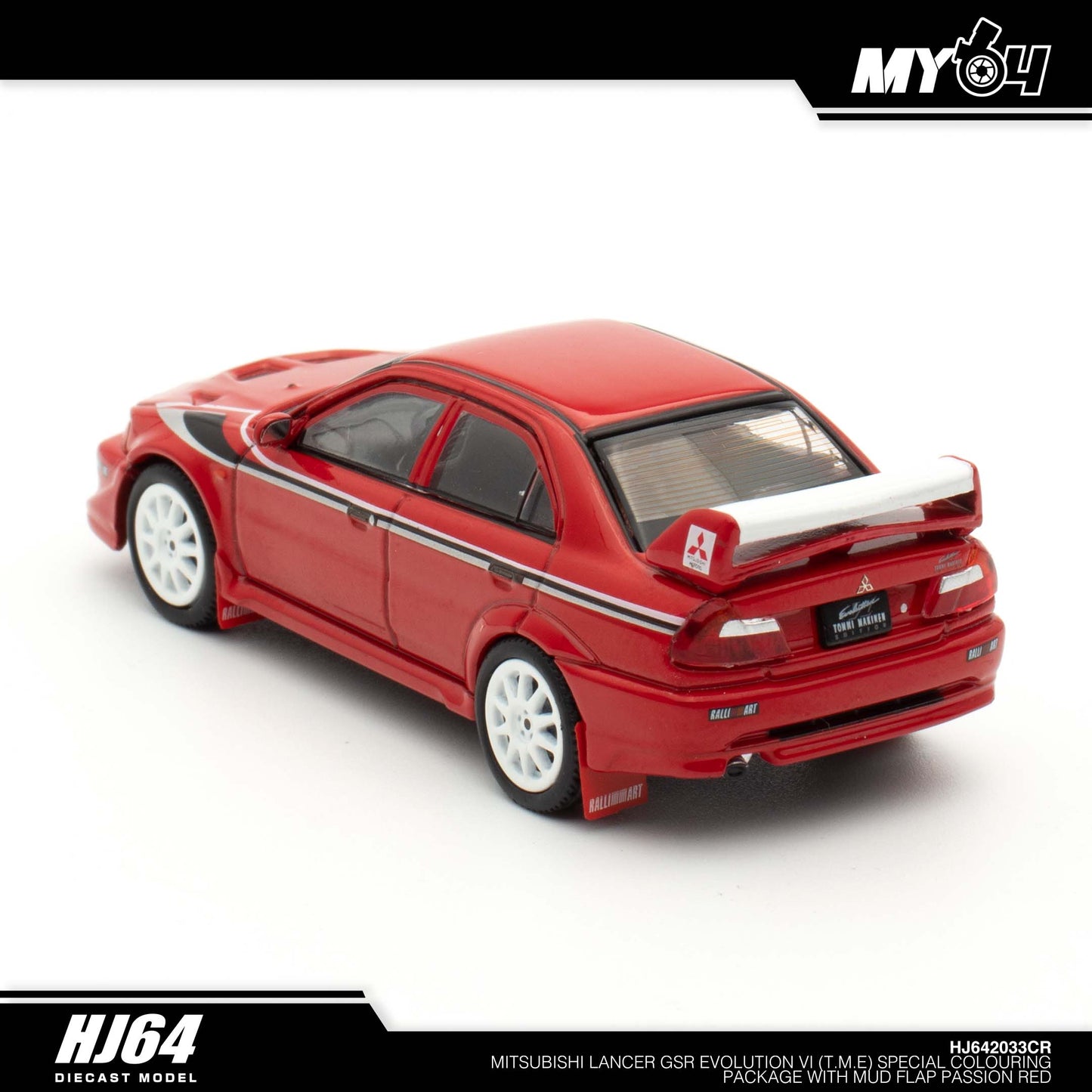 [Hobby Japan] Mitsubishi Lancer GSR Evolution 6 (T.M.E.) Special Coloring Package (GF-CP9A) 2000 with Mud Flap - Passion Red