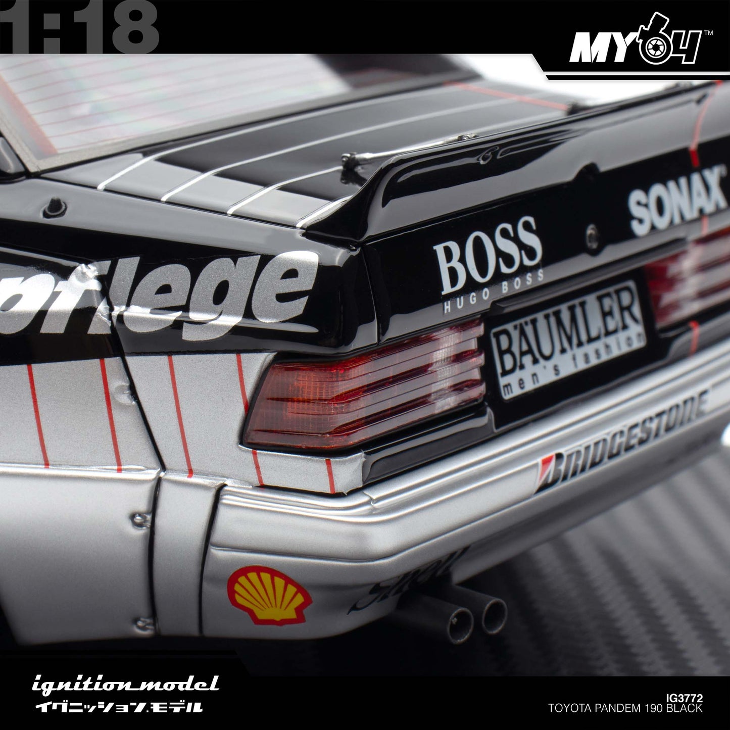 [Ignition Model] 1:18 Toyota Pandem 190 - Black