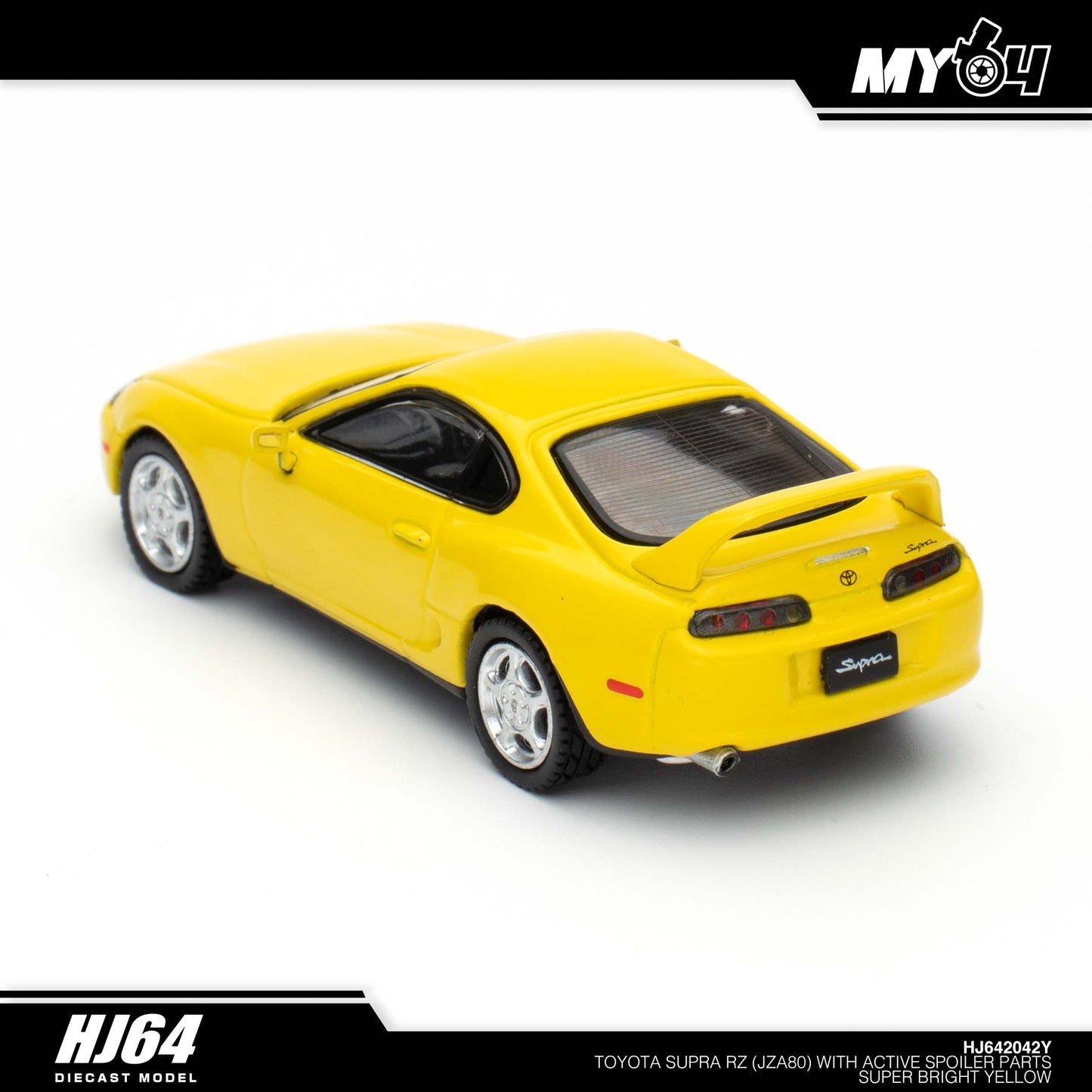 [Hobby Japan] Toyota SUPRA RZ (JZA80) with Active Spoiler Parts - Super Bright Yellow