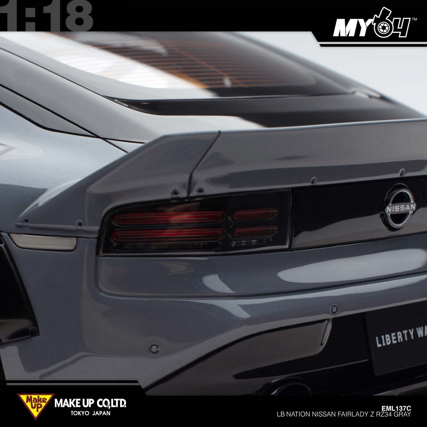 [Make Up] 1:18 Edilion LB★Nation Nissan Fairlady Z RZ34 - Gray