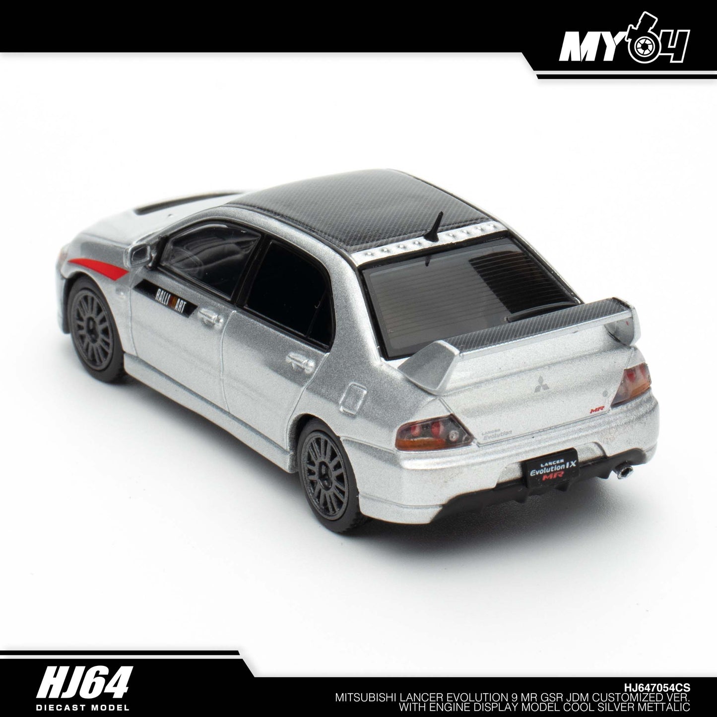 [Hobby Japan] Mitsubishi Lancer Evolution 9 MR GSR JDM Customized Version with Engine Display Model