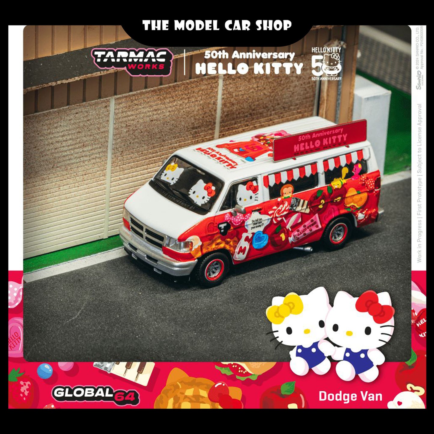 [Tarmac Works] Dodge Van Hello Kitty Food Truck