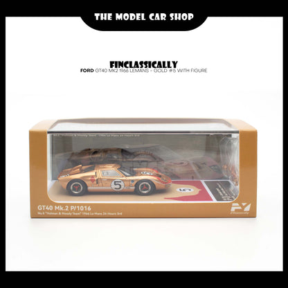 [Finclassically] Ford GT40 MK2 1966 LeMans - Gold #5 with Figure