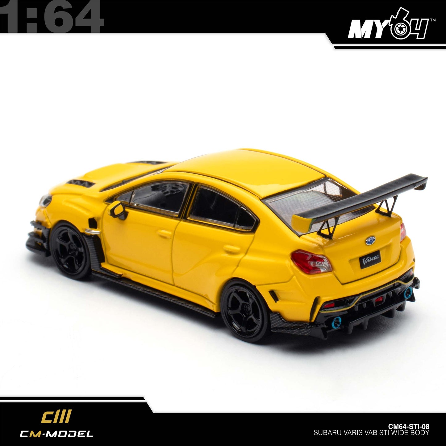 [CM Model] 1:64 Subaru STI Varis WideBody 1.0  - Yellow