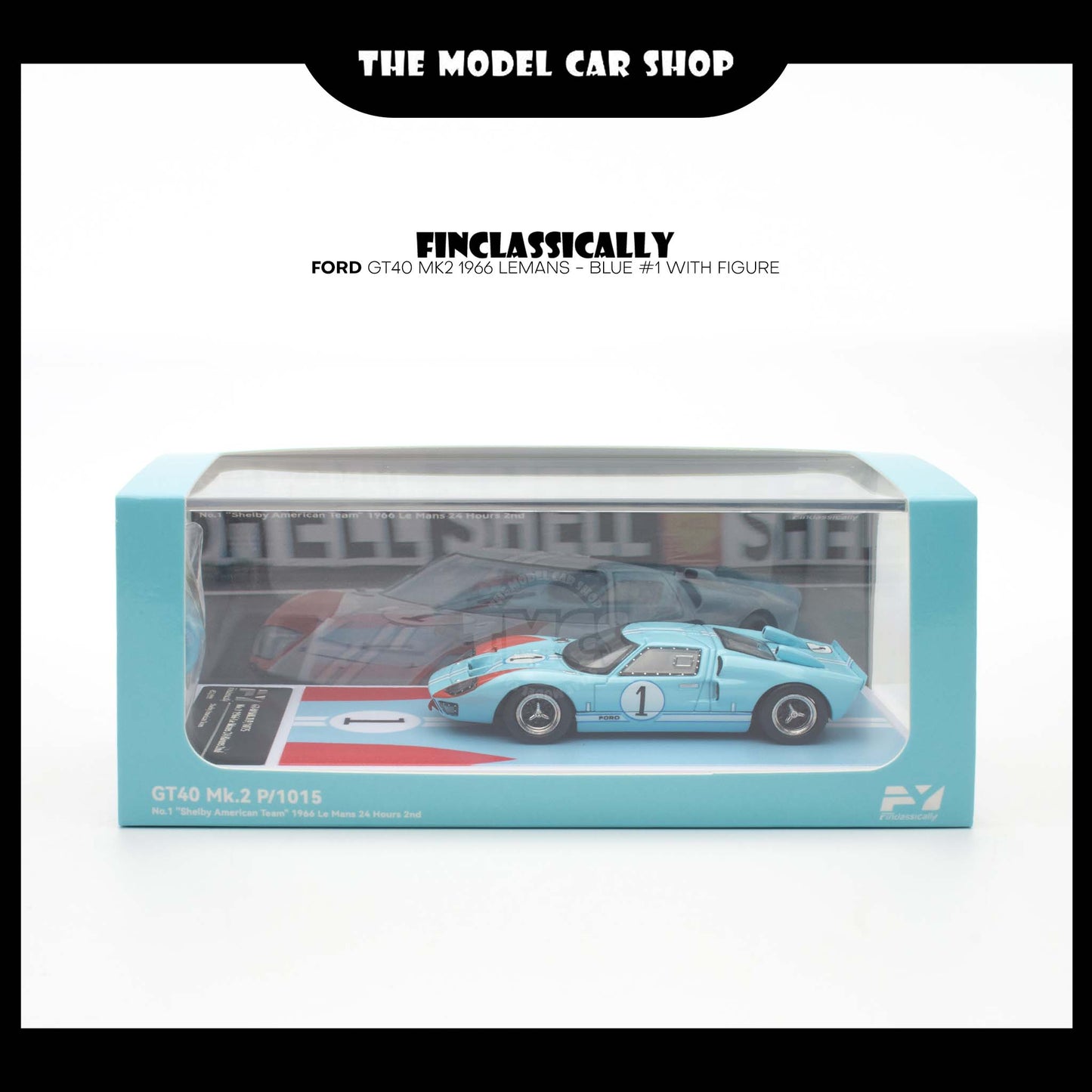 [Finclassically] Ford GT40 MK2 1966 LeMans - Blue #1 with Figure