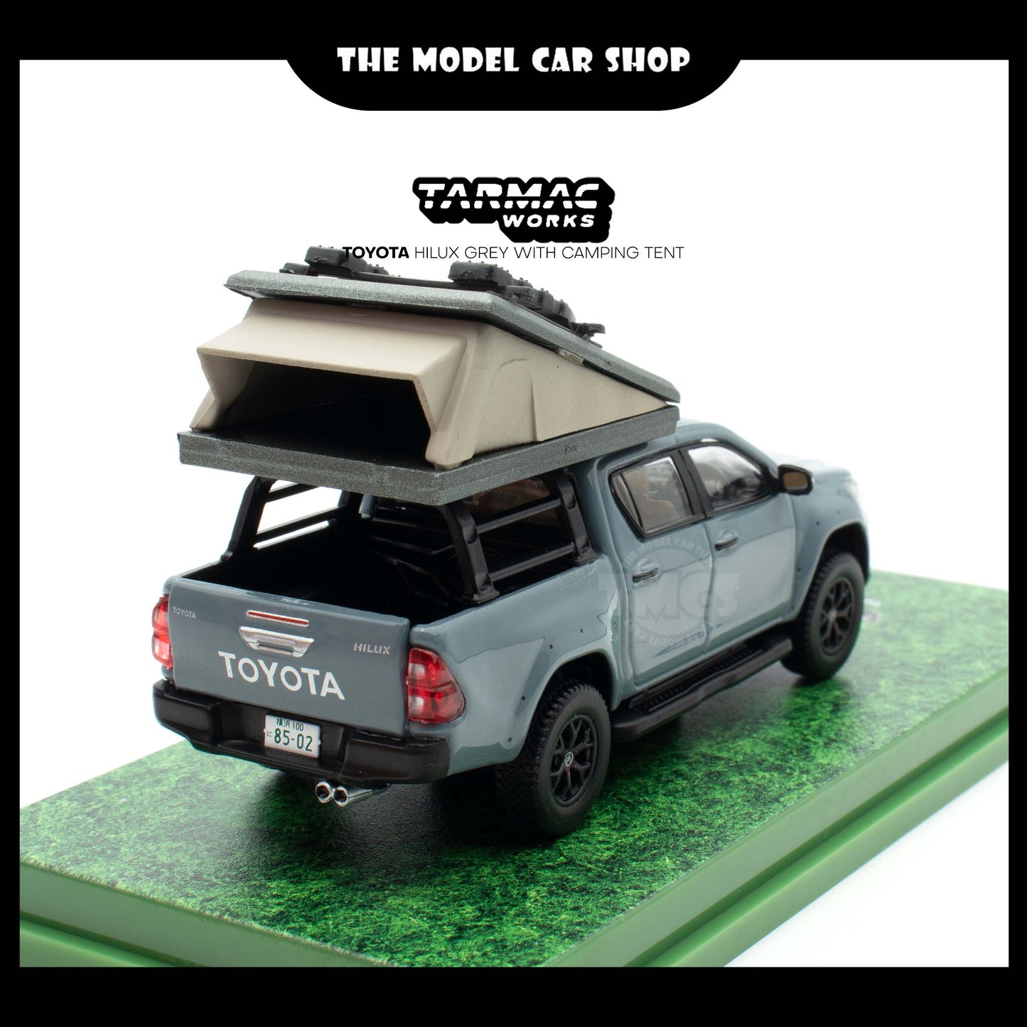 [Tarmac Works] Toyota Hilux Grey with Camping Tent