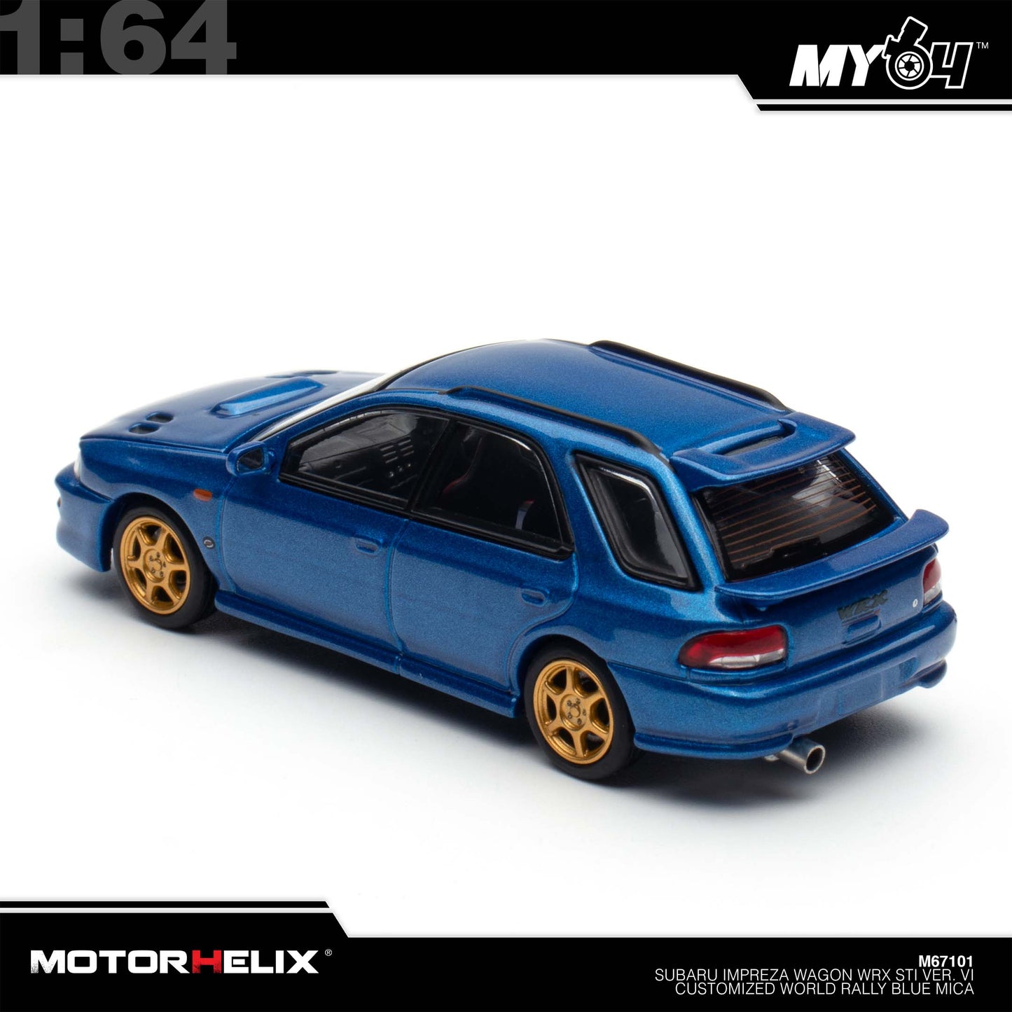 [Motorhelix] 1:64 Subaru lmpreza Wagon WRX STi Version VI - Customized World Rally Blue Mica