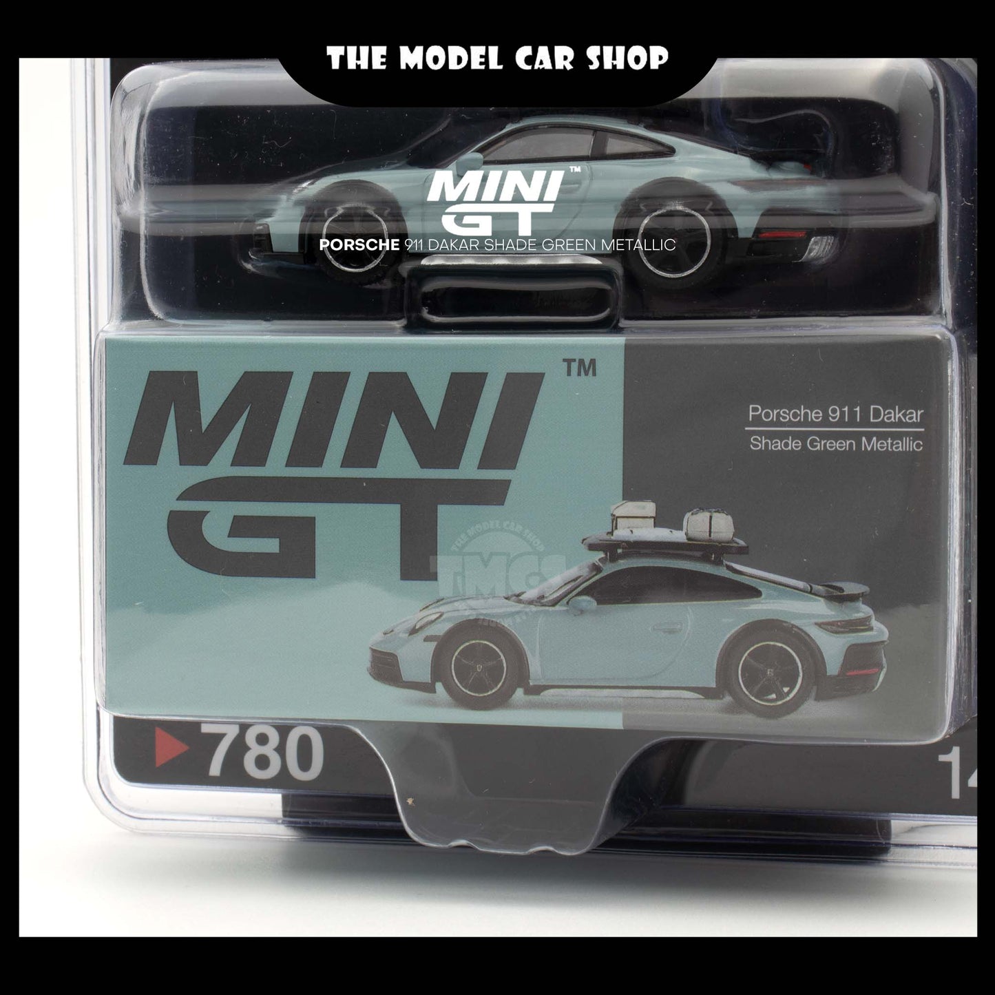 [MINI GT] Porsche 911 Dakar Shade Green Metallic Blister Packaging