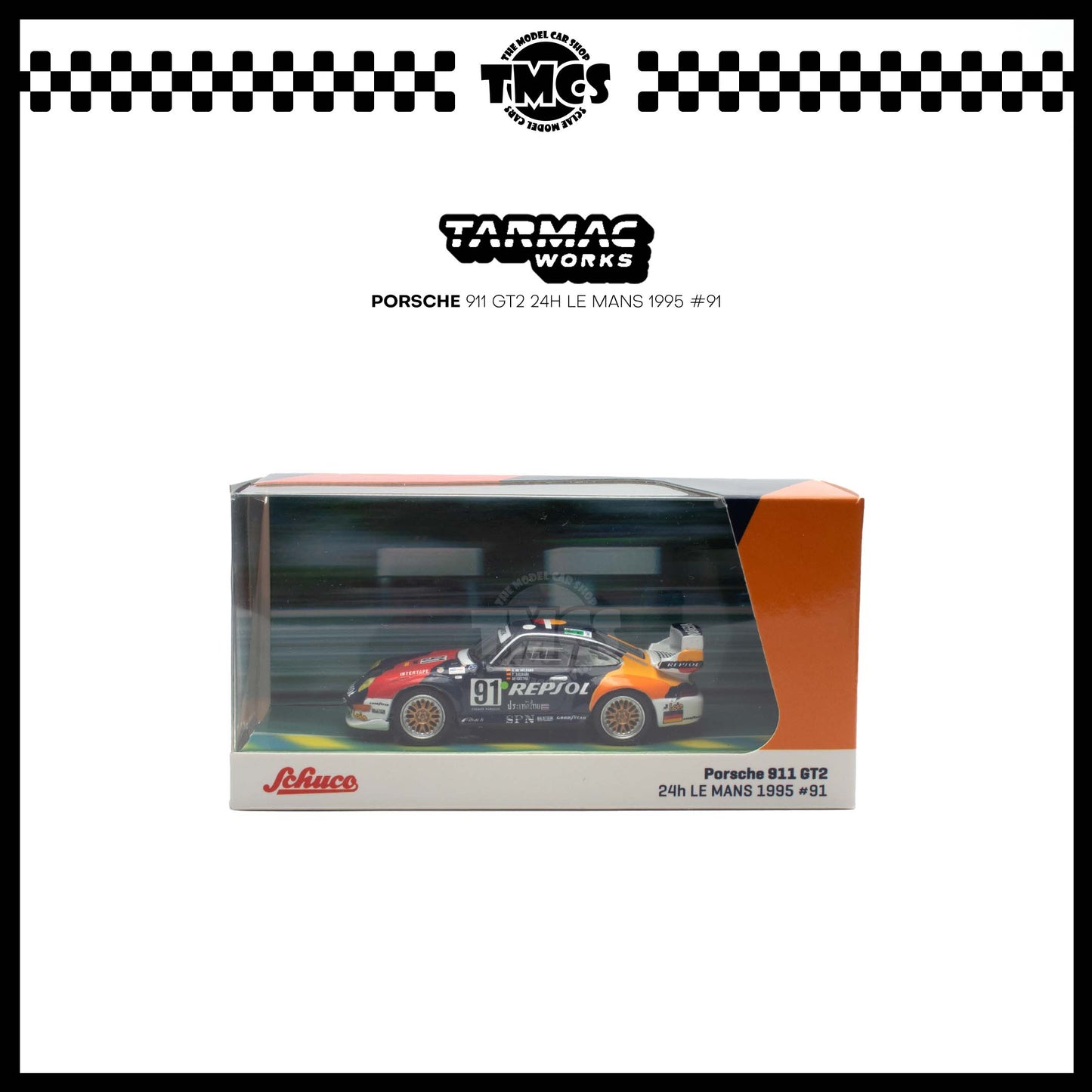 [Tarmac Works] 1:64 Porsche 911 GT2 24h LE MANS 1995 #91