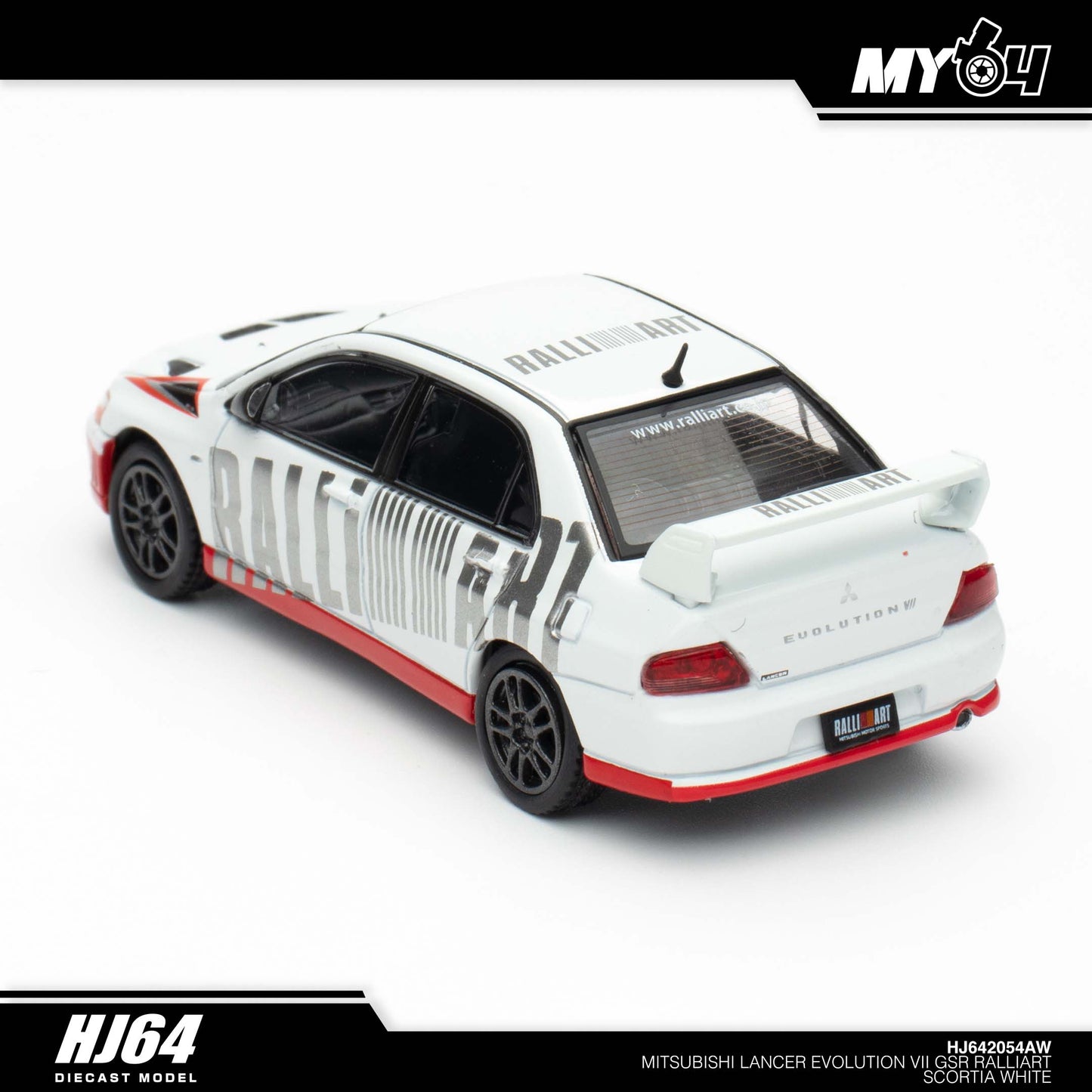 [Hobby Japan] Mitsubishi Lancer Evolution 7 GSR RALLIART -  Scortia White