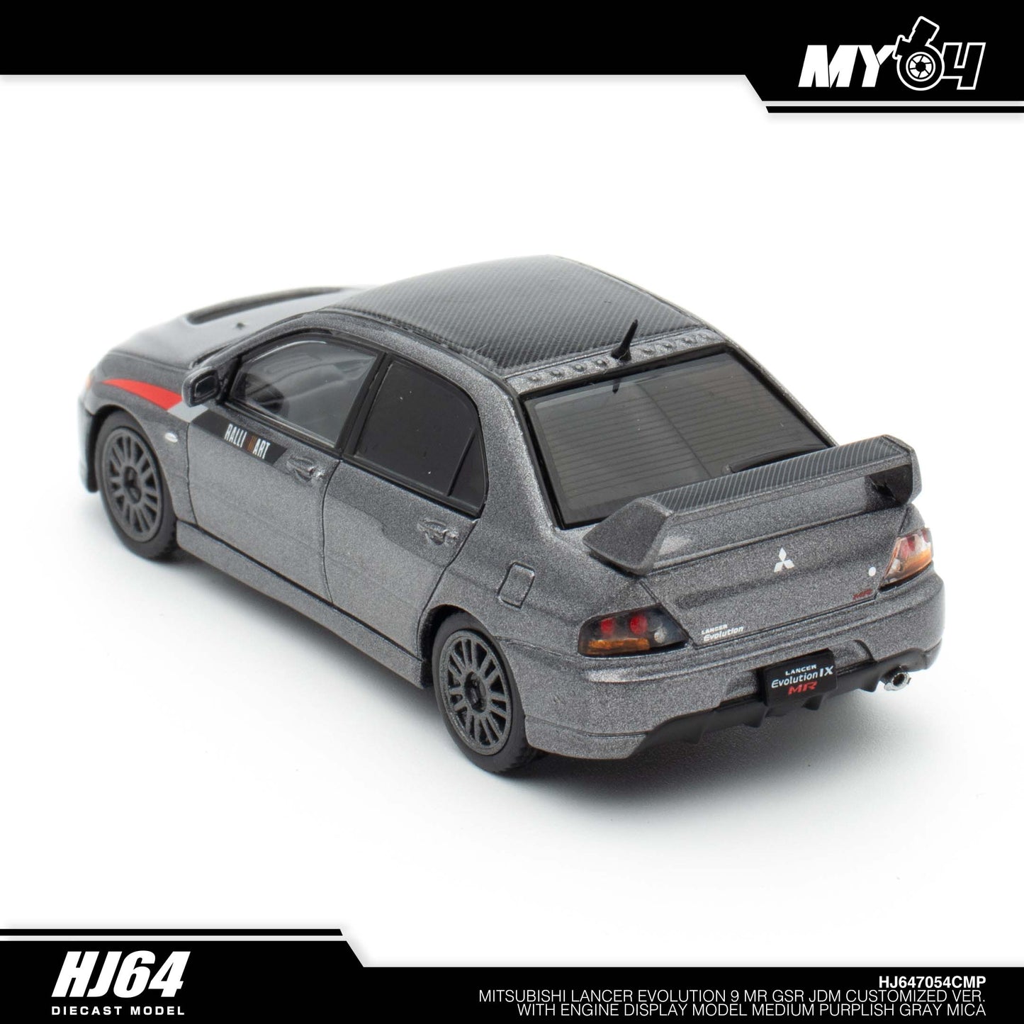 [Hobby Japan] Mitsubishi Lancer Evolution 9 MR GSR JDM Customized Version with Engine Display Model