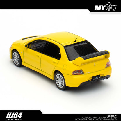 [Hobby Japan] Mitsubishi Lancer Evolution 9 GSR with Engine Display Model - Yellow Solid