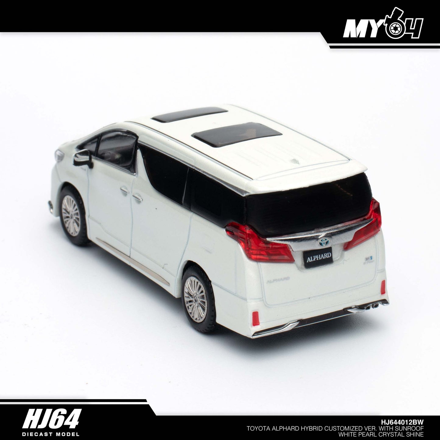 [Hobby Japan] Toyota Alphard Hybrid Customized Version With Sun Roof - White Pearl Crystal Shine