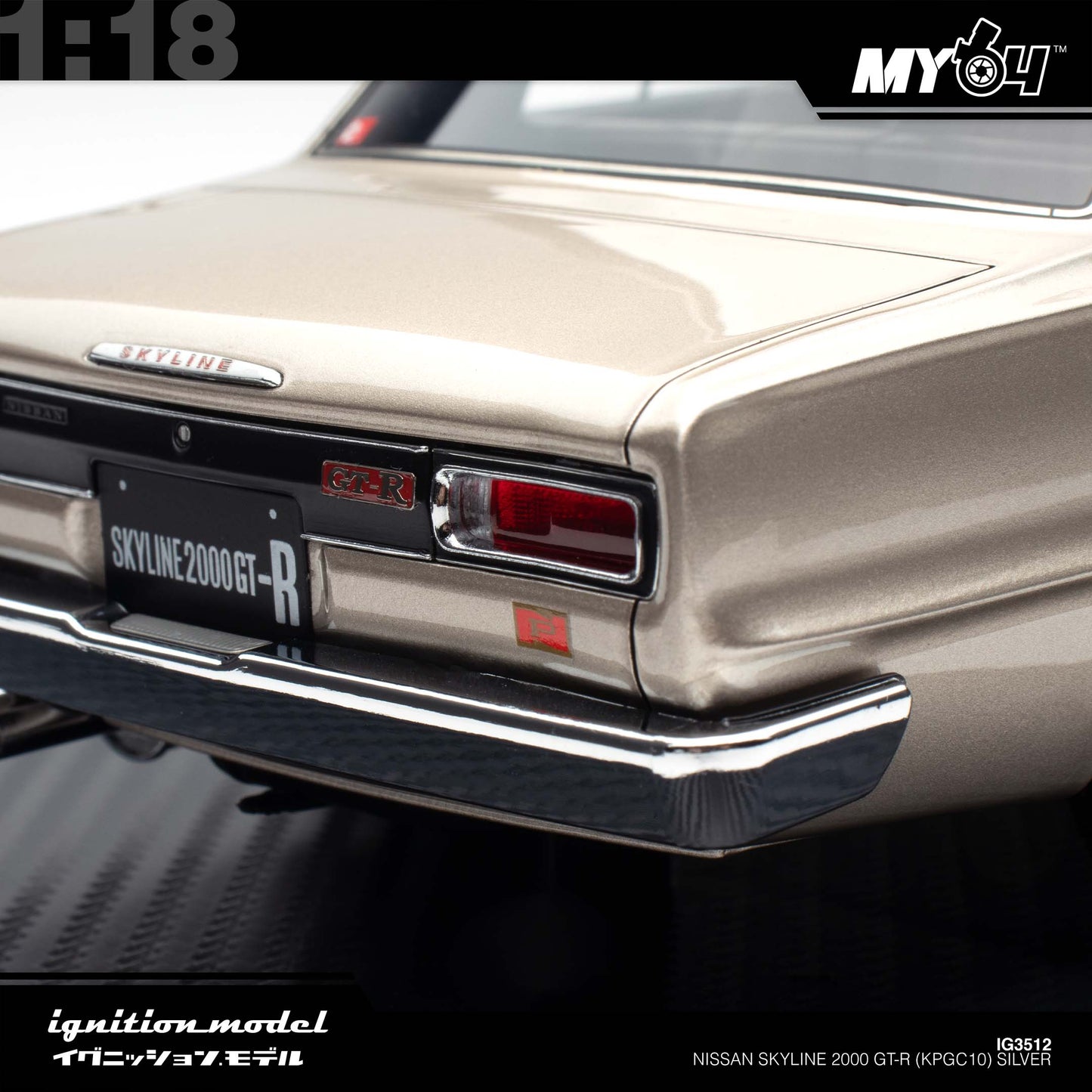 [Ignition Model] Nissan Skyline 2000 GT-R (PGC10) - Silver