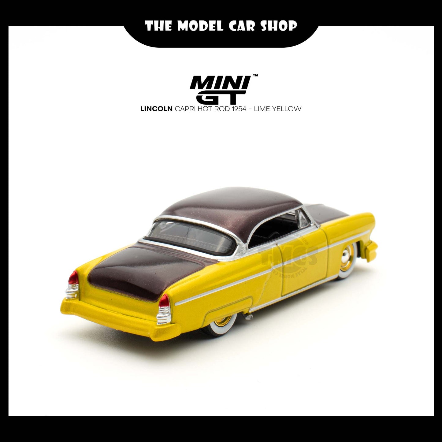 [MINI GT] Lincoln Capri Hot Rod 1954 - Lime Yellow